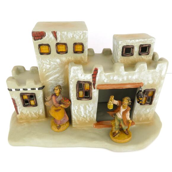 Fontanini Lighted Inn Scene Roman Inc Ceramic Nativity Village Building 54013 - Picture 2 of 16